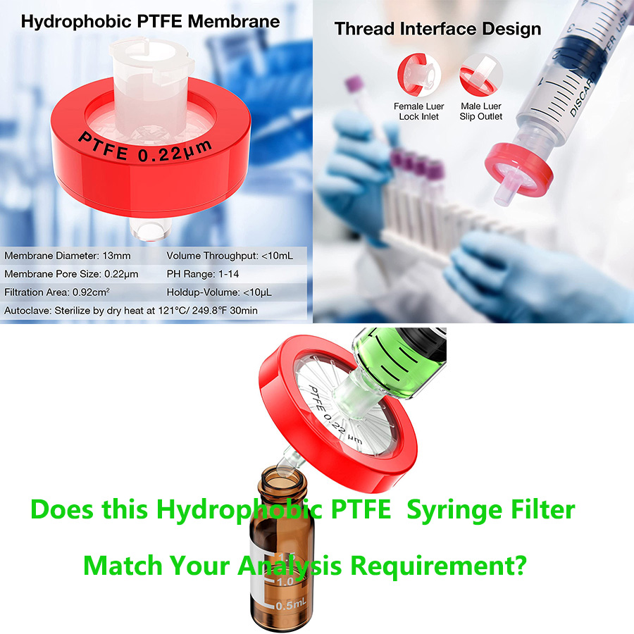 Hydrophobic PTFE Syringe Filters supplier