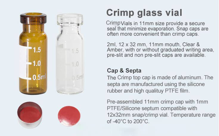 2ml Crimp glass vials