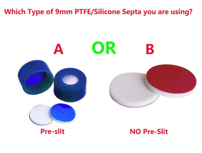9mm PTFE and Silicone septa 