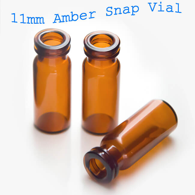 11mm amber snap vial
