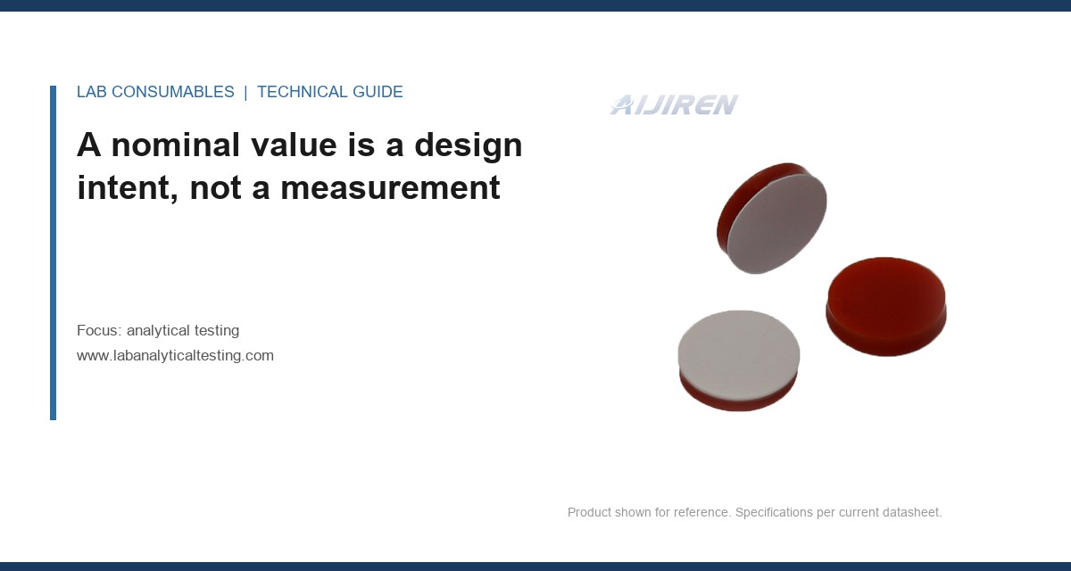 A nominal value is a design intent, not a measurement