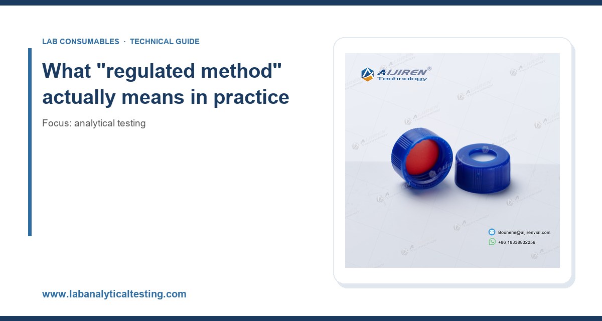 What “regulated method” actually means in practice