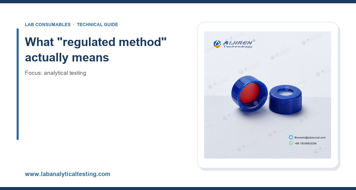 What “regulated method” actually means