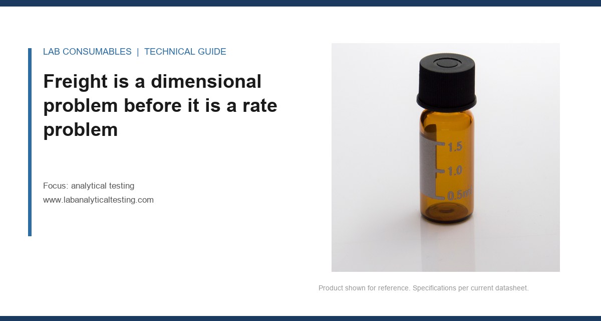 Freight is a dimensional problem before it is a rate problem
